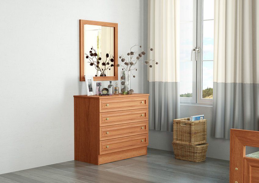 Dormitorio clasico moldura cerezo